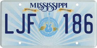 MS license plate LJF186