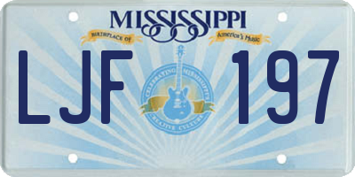 MS license plate LJF197