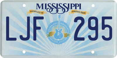 MS license plate LJF295