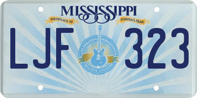MS license plate LJF323