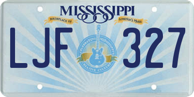MS license plate LJF327