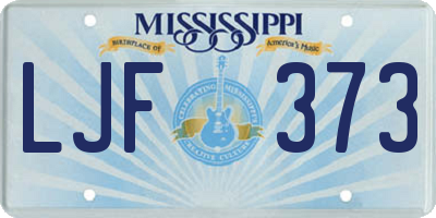 MS license plate LJF373
