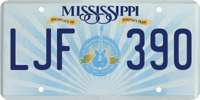 MS license plate LJF390