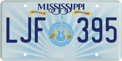 MS license plate LJF395