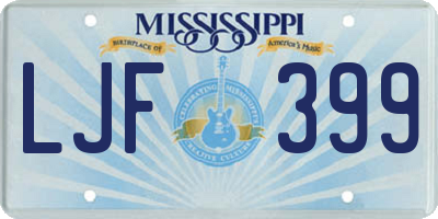 MS license plate LJF399