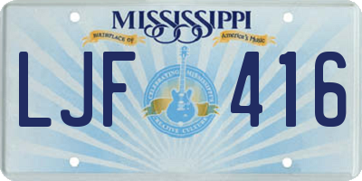 MS license plate LJF416