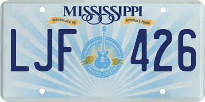 MS license plate LJF426