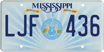 MS license plate LJF436