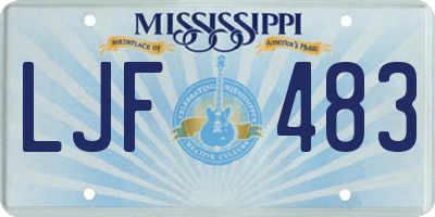 MS license plate LJF483