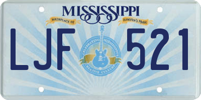 MS license plate LJF521