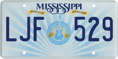 MS license plate LJF529
