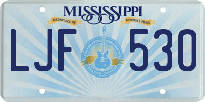 MS license plate LJF530