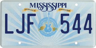 MS license plate LJF544