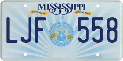 MS license plate LJF558