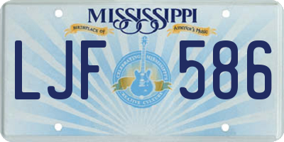 MS license plate LJF586