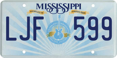 MS license plate LJF599