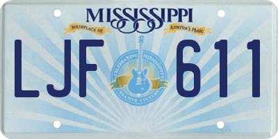MS license plate LJF611