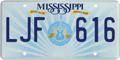MS license plate LJF616