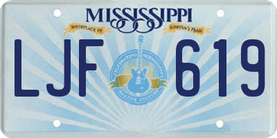 MS license plate LJF619