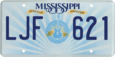 MS license plate LJF621