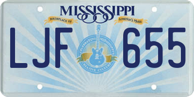 MS license plate LJF655