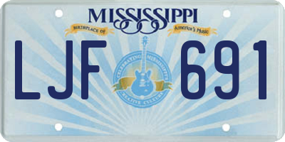 MS license plate LJF691