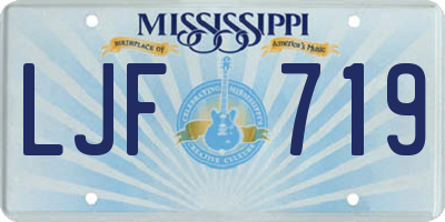 MS license plate LJF719