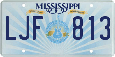 MS license plate LJF813