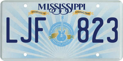 MS license plate LJF823