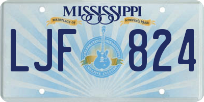 MS license plate LJF824