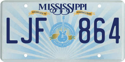 MS license plate LJF864