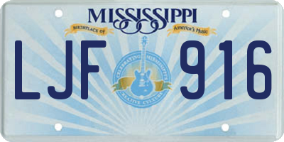MS license plate LJF916