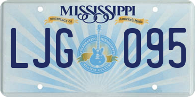 MS license plate LJG095