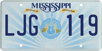 MS license plate LJG119