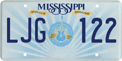 MS license plate LJG122