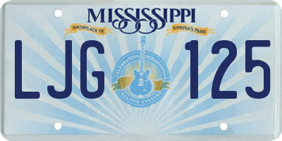 MS license plate LJG125