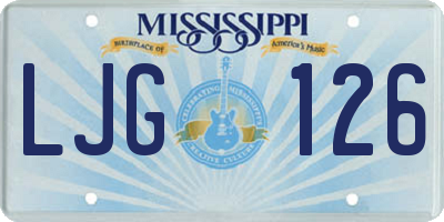 MS license plate LJG126