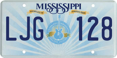 MS license plate LJG128