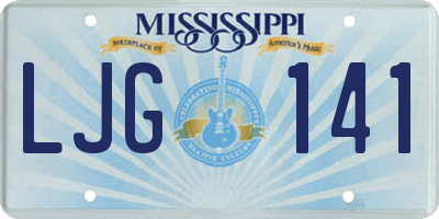 MS license plate LJG141
