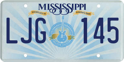 MS license plate LJG145