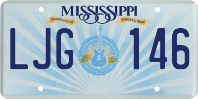 MS license plate LJG146