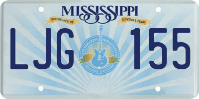 MS license plate LJG155