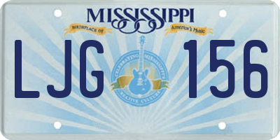 MS license plate LJG156