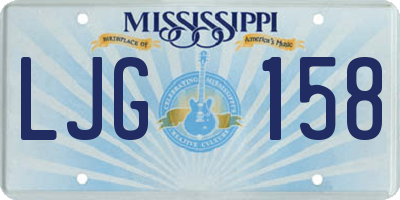 MS license plate LJG158