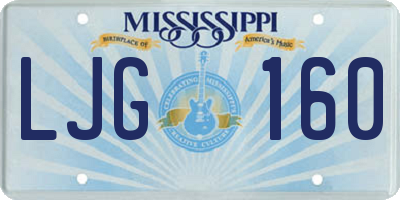 MS license plate LJG160
