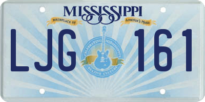 MS license plate LJG161