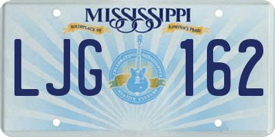 MS license plate LJG162