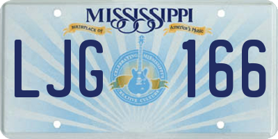 MS license plate LJG166