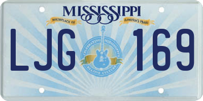 MS license plate LJG169
