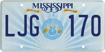 MS license plate LJG170